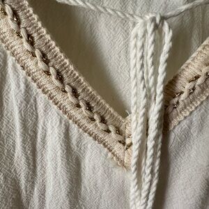 Elegant Cream Blouse with Braided Detail